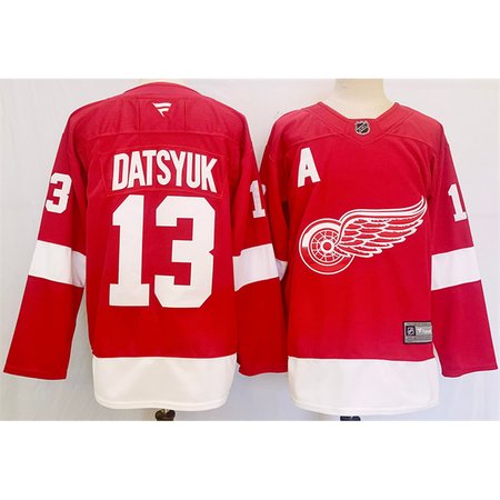 Men's Detroit Red Wings #13 Pavel Datsyuk Red 2024-25 Stitched Premium Jersey
