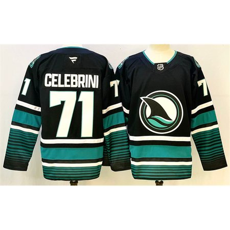 Youth San Jose Sharks #71 Macklin Celebrini Black 2024-25 Alternate Stitched Hockey Jersey