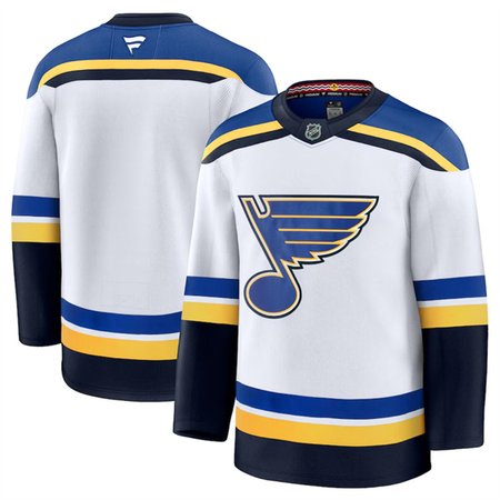 Youth St. Louis Blues Blank White 2024-25 Away Stitched Hockey Jersey