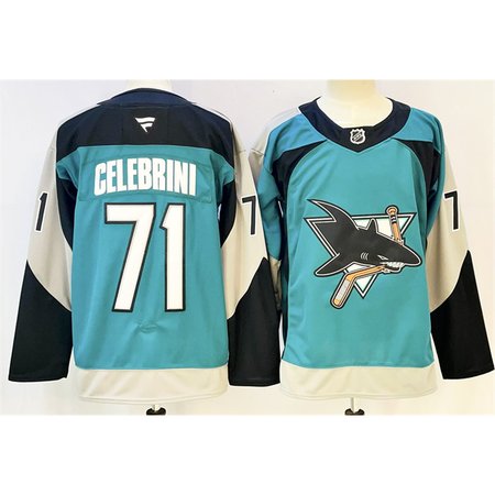 Youth San Jose Sharks #71 Macklin Celebrini Teal 2025 Alternate Stitched Hockey Jersey