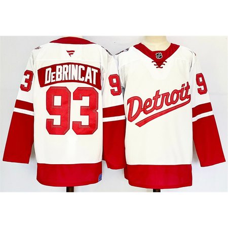 Youth Detroit Red Wings #93 Alex DeBrincat White/Red 2024-25 Stitched Jersey