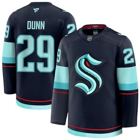Men's Seattle Kraken #29 Vince Dunn Blue Away Premium Jersey