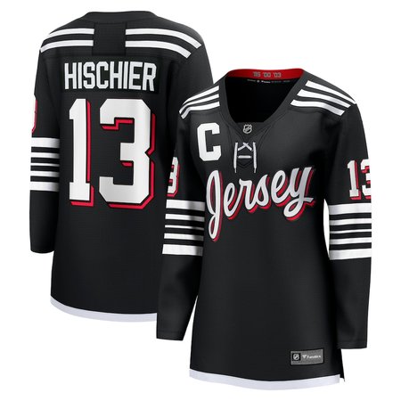 Women's New Jersey Devils #13 Nico Hischier Black Alternate Jersey