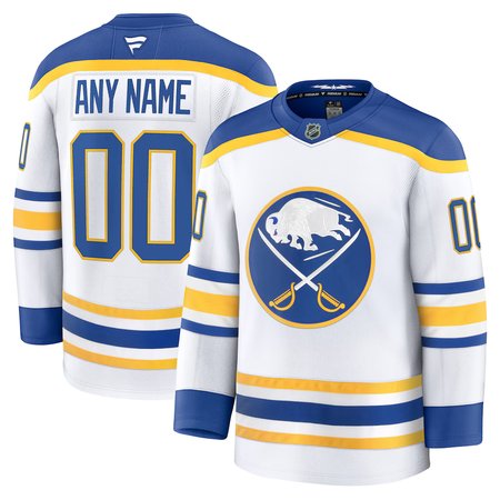 Men's Buffalo Sabres White Away Premium Custom Jersey