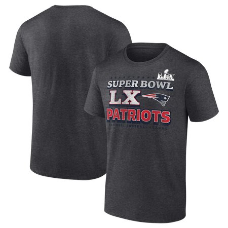 Men's New England Patriots Charcoal Super Bowl LX Battle Prep T-Shirt