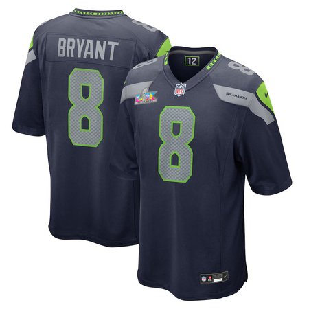 Youth Seattle Seahawks #8 Coby Bryant College Navy Super Bowl LX Patch Game Jersey