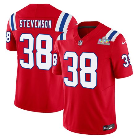 Youth New England Patriots #38 Rhamondre Stevenson Red F.U.S.E. Vapor Limited Stitched Football Jersey
