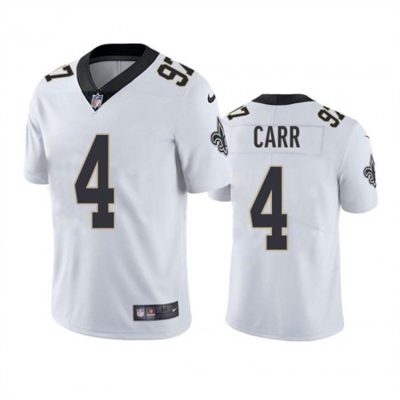 Men's New Orleans Saints #4 Derek Carr White Vapor Untouchable Limited Stitched Jersey Men's New Orleans Saints #4 Derek Carr White Vapor Untouchable Limited Stitched Jersey
