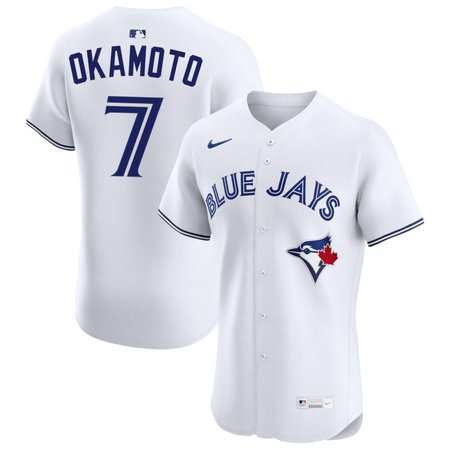 Men's Toronto Blue Jays #7 Kazuma Okamoto Nike White Home Replica Jersey