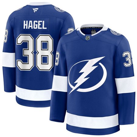 Men's Tampa Bay Lightning #38 Brandon Hagel Blue Premium Jersey