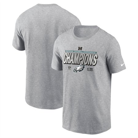 Men's Philadelphia Eagles Heather Gray 2024 NFC Champions Locker Room Trophy T-Shirt Men's Philadelphia Eagles Heather Gray 2024 NFC Champions Locker Room Trophy T-Shirt