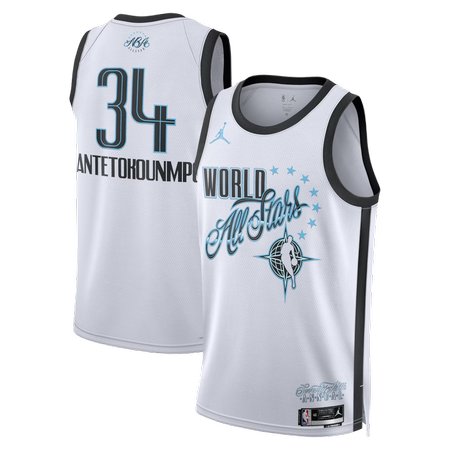 Men's 2026 NBA All-Star #34 Giannis Antetokounmpo White Game Swingman Jersey