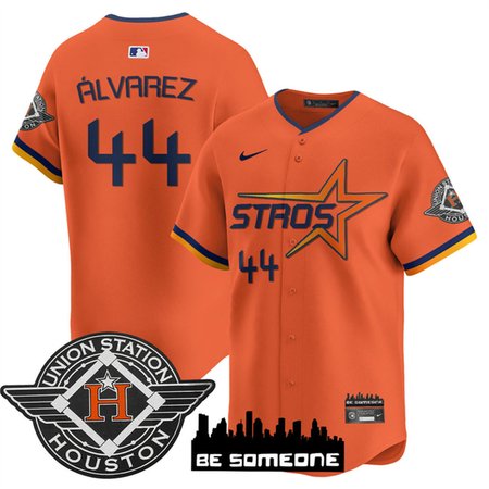 Youth Houston Astros #44 Yordan Alvarez Orange 2025 City Connect Limited Stitched Baseball Jersey