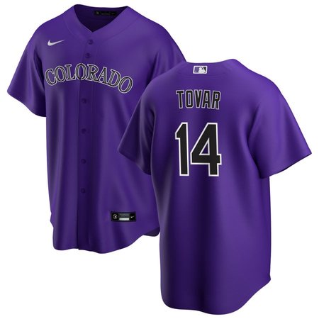 Men's Colorado Rockies #14 Ezequiel Tovar Nike White Home Replica Jersey