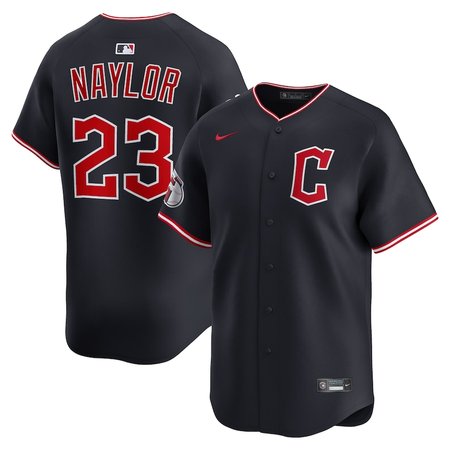 Men's Cleveland Guardians #23 Bo Naylor Black Home Limited Player Jersey