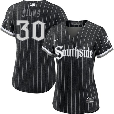 Women's Chicago White Sox #30 Corey Julks Black Home Official Player Jersey