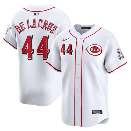 Men's Cincinnati Reds #44 Elly De La Cruz Nike White Home Limited Player Jersey