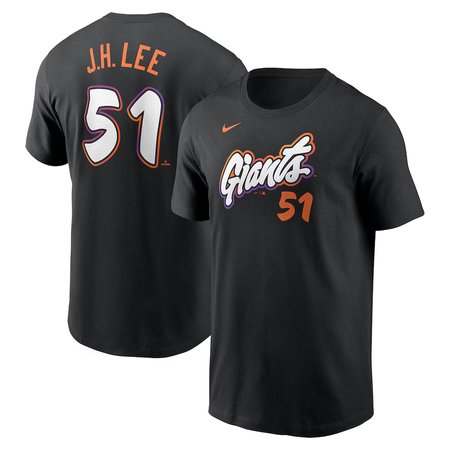 Men's San Francisco Giants Jung Hoo Lee Anthracite 2025 City Connect Fuse Name & Number T-Shirt