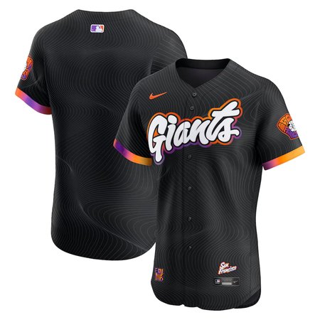 Men's San Francisco Giants Anthracite 2025 City Connect Elite Jersey