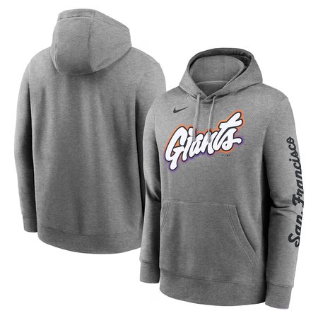 Men's San Francisco Giants Heather Charcoal 2025 City Connect French Terry Club Pullover Hoodie
