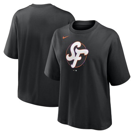 Women's San Francisco Giants Black 2025 City Connect Logo Boxy T-Shirt