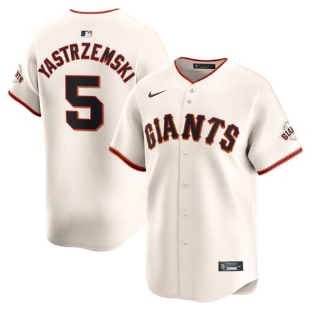 Men's San Francisco Giants #5 Mike Yastrzemski Cream Home Limited Player Jersey