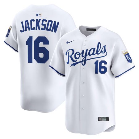 Men's Kansas City Royals #16 Bo Jackson Nike White Home Limited Player Jersey
