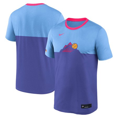 Men's Colorado Rockies Light Blue/Purple 2025 City Connect Collection Velocity Performance T-Shirt