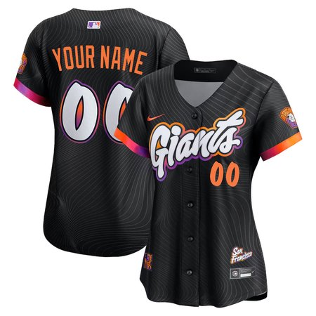 Women's San Francisco Giants Custom Black 2025 City Connect Limited Jersey