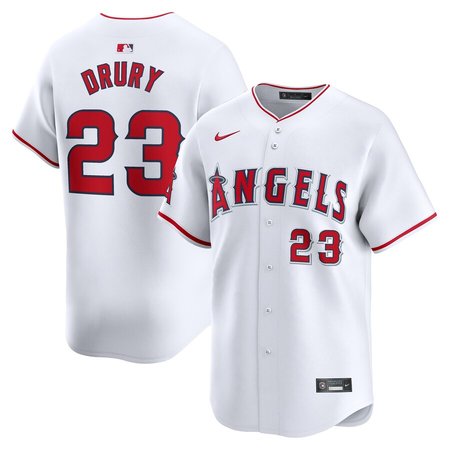 Men's Los Angeles Angels #23 Brandon Drury Nike White Home Limited Player Jersey