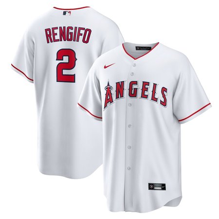 Men's Los Angeles Angels #2 Luis Rengifo Nike White Home Replica Jersey