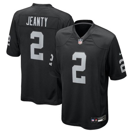 Men's Las Vegas Raiders #2 Ashton Jeanty Nike Black 2025 NFL Draft First Round Pick Game Jersey