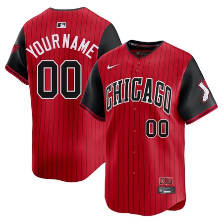 Youth Chicago White Sox Custom Nike Red/Black 2025 City Connect Limited Player Jersey