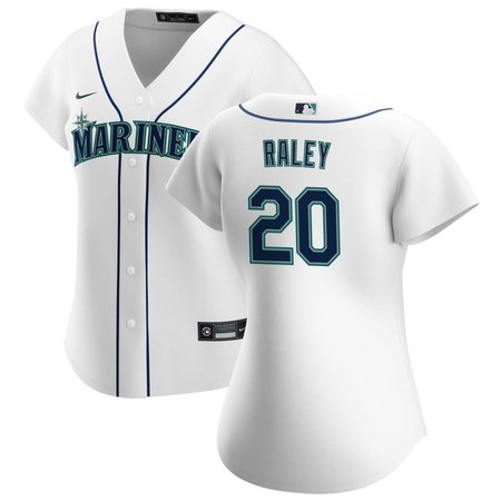 Women's Seattle Mariners #20 Luke Raley Nike White Home Replica Jersey
