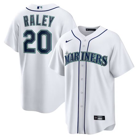 Men's Seattle Mariners #20 Luke Raley Nike White Home Replica Jersey