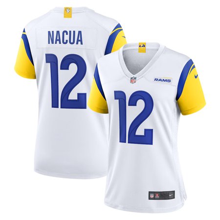 Women's Los Angeles Rams #12 Puka Nacua White Vapor F.U.S.E. Limited Player Jersey