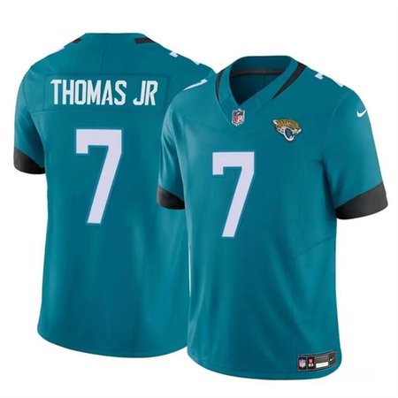 Youth Jacksonville Jaguars #7 Brian Thomas Jr Teal 2024 Draft F.U.S.E Vapor Untouchable Limited Stitched Jersey Youth Jacksonville Jaguars #7 Brian Thomas Jr Teal 2024 Draft F.U.S.E Vapor Untouchable Limited Stitched Jersey