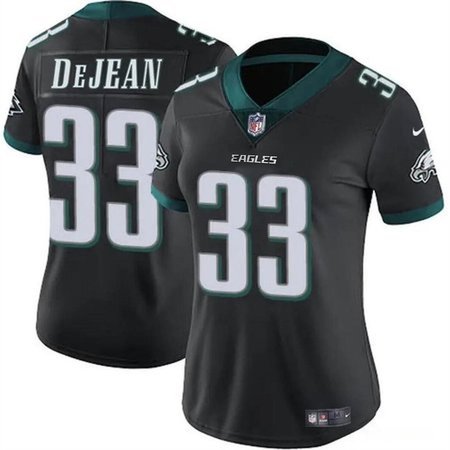 Women's Philadelphia Eagles #33 Cooper DeJean Black 2024 Draft Vapor Untouchable Limited Stitched Football Jersey(Run Small) Women's Philadelphia Eagles #33 Cooper DeJean Black 2024 Draft Vapor Untouchable Limited Stitched Football Jersey(Run Small)