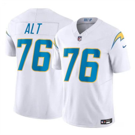Men's Los Angeles Chargers #76 Joe Alt White 2024 Draft F.U.S.E. Vapor Limited Stitched Football Jersey Men's Los Angeles Chargers #76 Joe Alt White 2024 Draft F.U.S.E. Vapor Limited Stitched Football Jersey