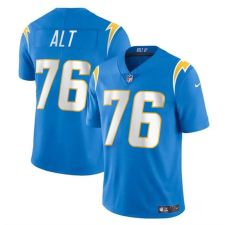 Men's Los Angeles Chargers #76 Joe Alt Light Blue 2024 Draft Vapor Limited Stitched Football Jersey Men's Los Angeles Chargers #76 Joe Alt Light Blue 2024 Draft Vapor Limited Stitched Football Jersey