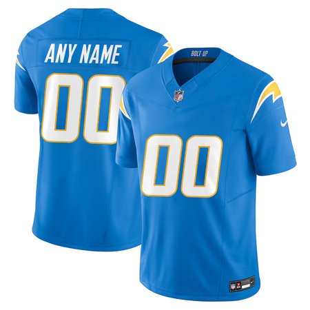Men's Los Angeles Chargers Custom Nike Blue Alternate Charger Power Vapor F.U.S.E. Limited Jersey