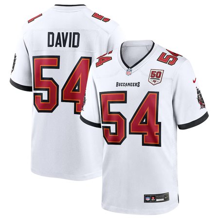 Men's Tampa Bay Buccaneers #54 Lavonte David Nike White 50th Season White Game Jersey