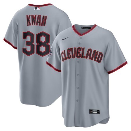 Youth Cleveland Guardians #38 Steven Kwan Nike Gray 2025 MLB All-Star Game Road Replica Player Jersey