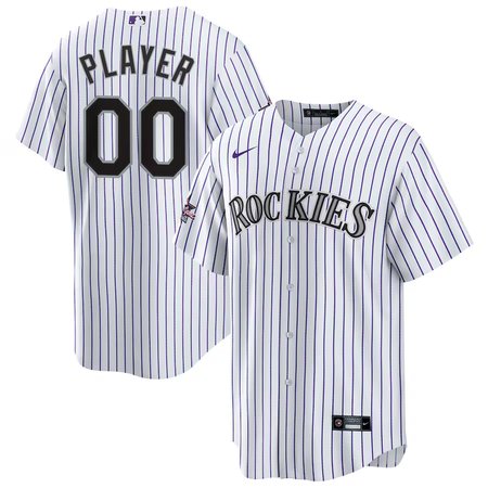 Men's Colorado Rockies Nike White 2025 MLB All-Star Game Home Custom Replica Jersey