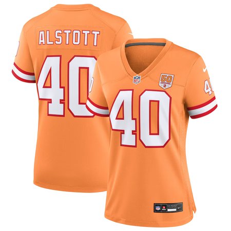 Women's Tampa Bay Buccaneers #40 Mike Alstott Nike Creamsicle 50th Season Game Jersey