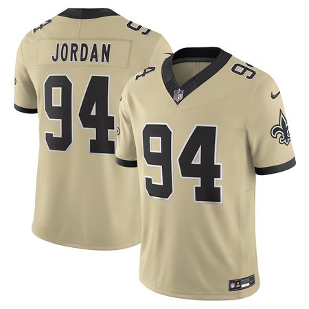 Youth New Orleans Saints #94 Cameron Jordan Nike Gold Alternate Gameday Golds Alternate Vapor F.U.S.E. Limited Jersey