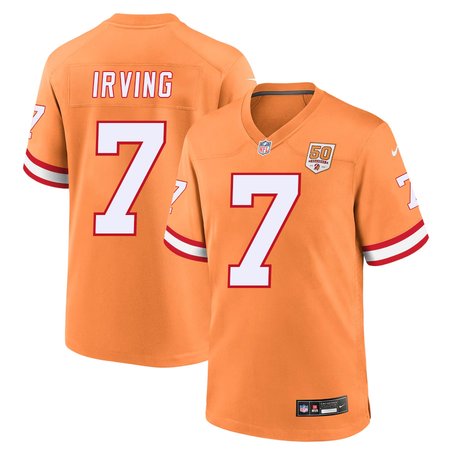 Men's '76 Tampa Bay Buccaneers #7 Bucky Irving Nike Orange 50th Season Game Jersey
