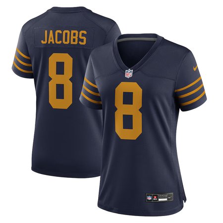 Women's Green Bay Packers #8 Josh Jacobs Navy The 1923 Classic Game Jersey