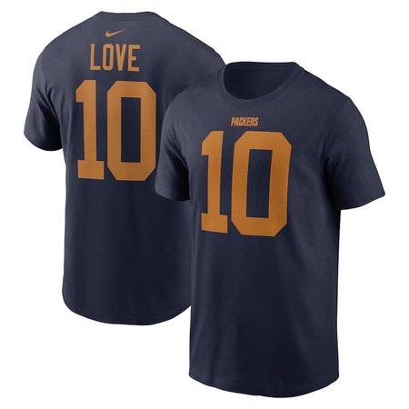 Men's Green Bay Packers #10 Jordan Love Navy The 1923 Classic Name & Number T-Shirt