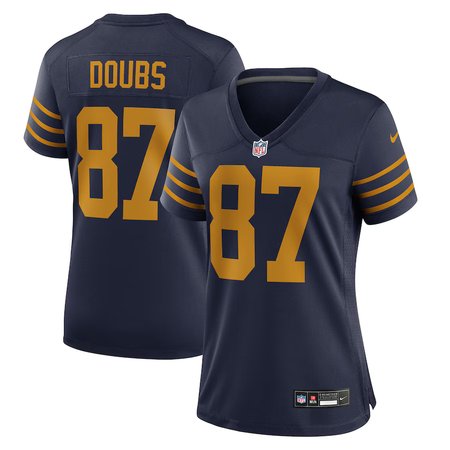 Women's Green Bay Packers #87 Romeo Doubs Nike Navy The 1923 Classic Game Jersey